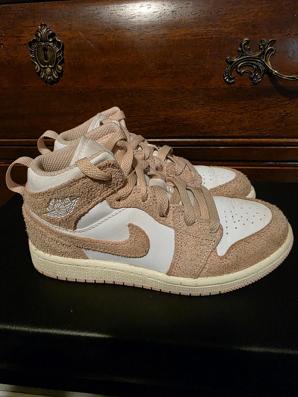 Nike Jordan Kid’s High-Top Sneakers in Beige/Tan